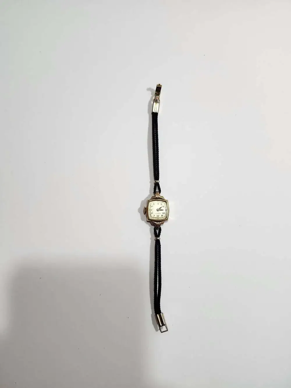 Vintage Rensie Swiss Women's Mechanical Wind Cocktail Watch with Cord Band